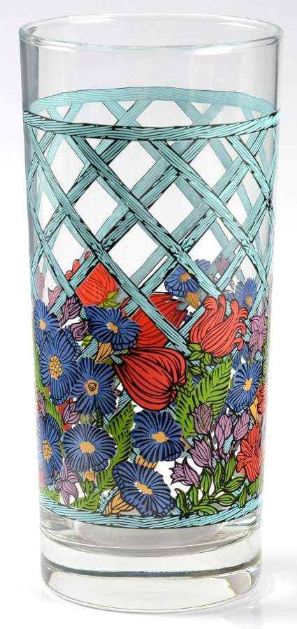 Nordic Garden-Lattice & Ribbon Glassware Flat Tumbler by Dansk-1