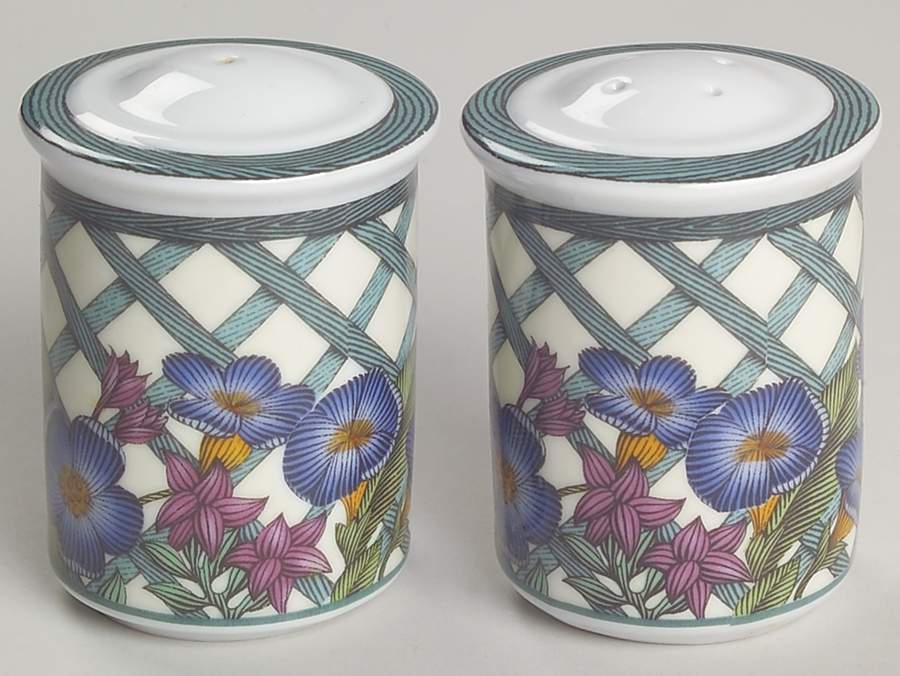 Nordic Garden-Lattice & Ribbon Salt & Pepper Set by Dansk-1