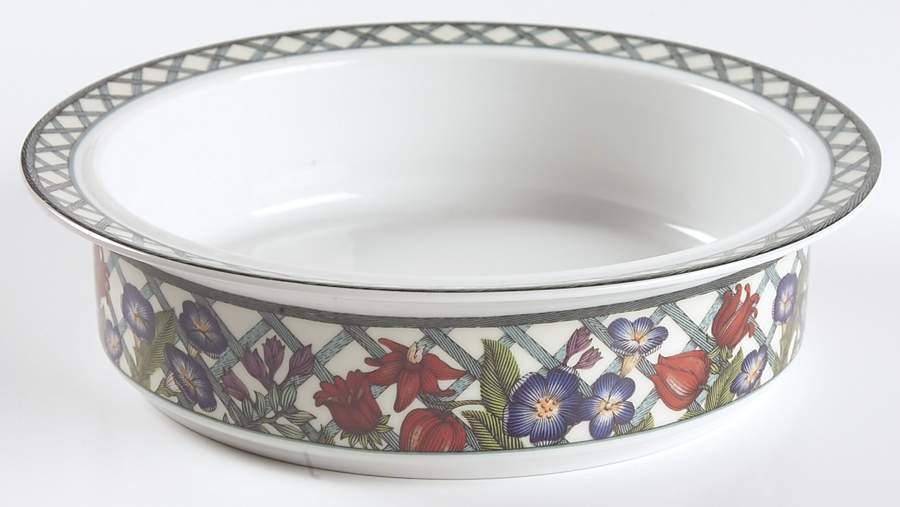 Nordic Garden-Lattice & Ribbon 7" Round Vegetable Bowl by Dansk-1