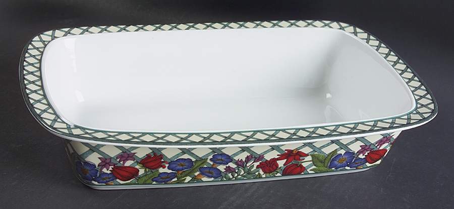 Nordic Garden-Lattice & Ribbon 12" Rectangular Baker by Dansk-1
