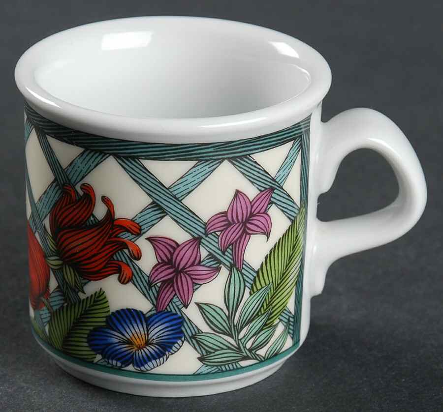 Nordic Garden-Lattice & Ribbon Flat Demitasse Cup by Dansk-1
