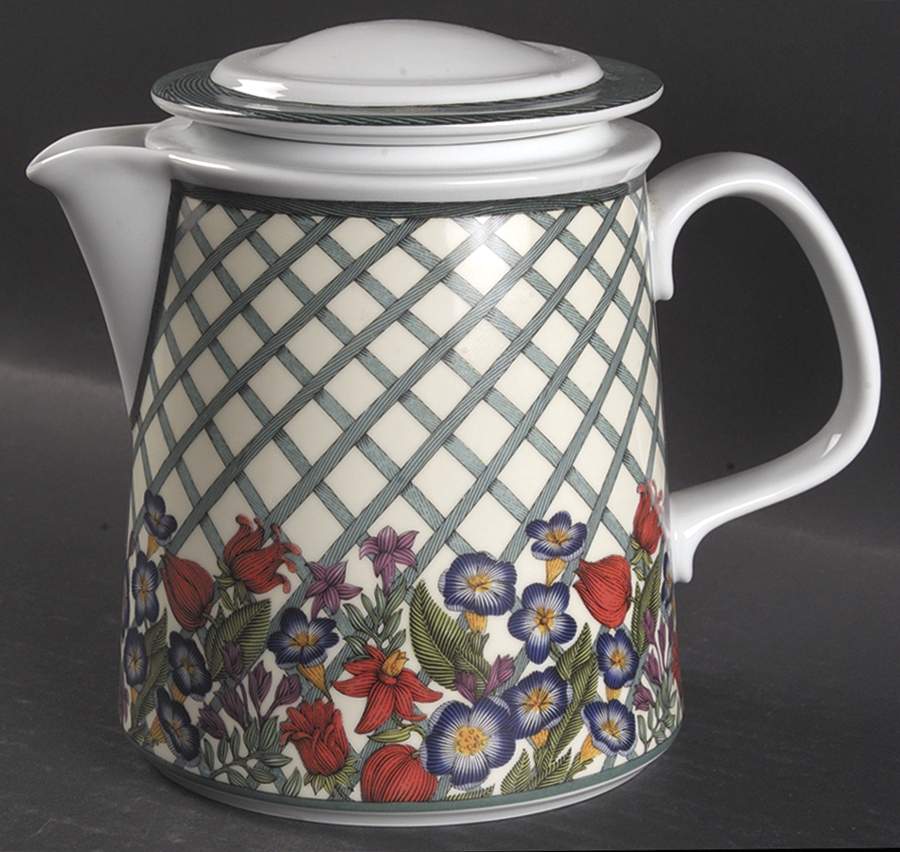 Nordic Garden-Lattice & Ribbon Coffee Pot & Lid by Dansk-1
