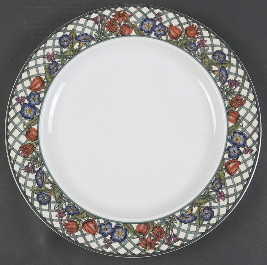 Nordic Garden-Lattice & Ribbon 13" Chop Plate (Round Platter) by Dansk-1