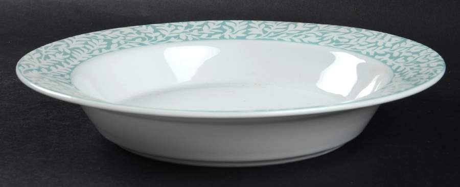 Trellis Mint Green Rim Soup Bowl by Dansk-1