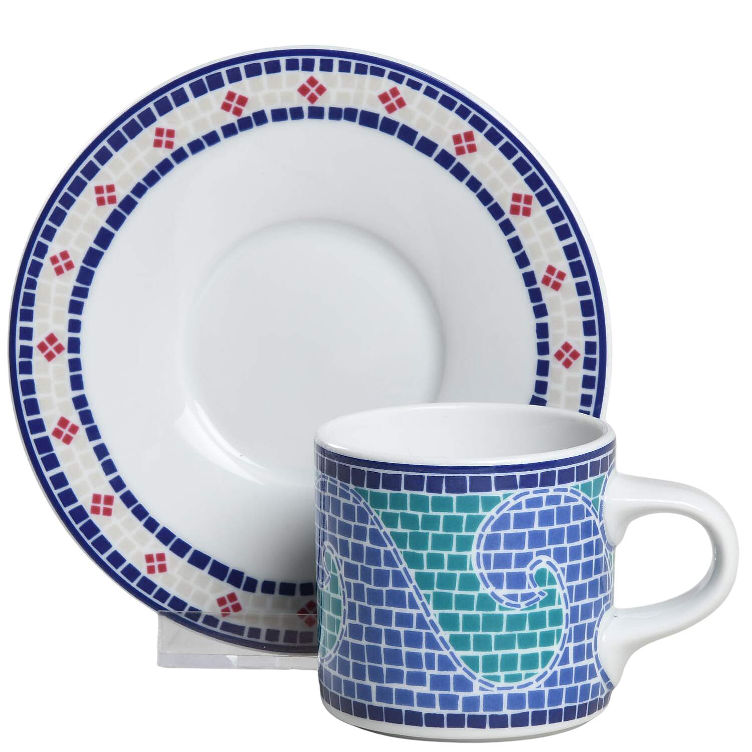 Waves Flat Demitasse Cup & Saucer Set by Dansk-1