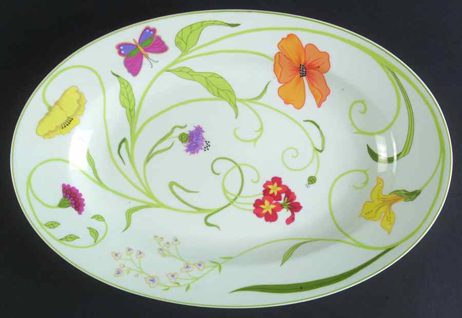 Alice 14" Oval Serving Platter by Denby-Langley-1