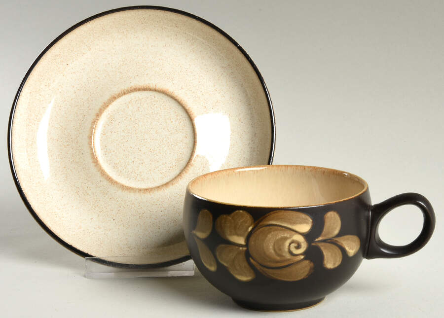Bakewell Flat Cup & Saucer Set by Denby-Langley-1