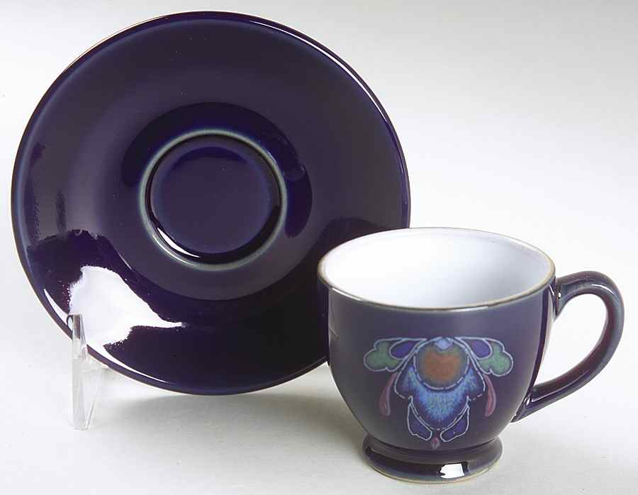 Baroque Footed Demitasse Cup & Saucer Set by Denby-Langley-1