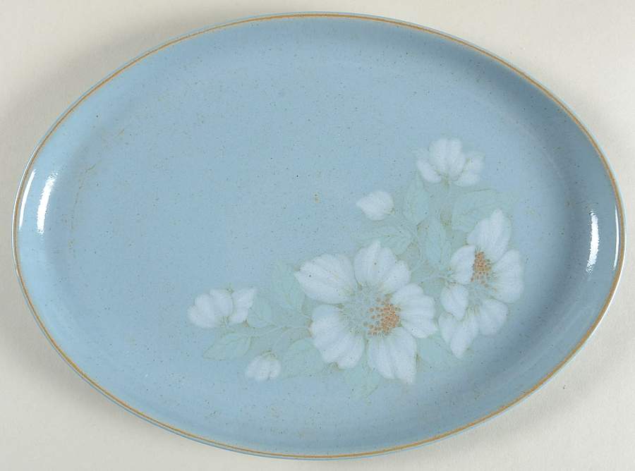 Blue Dawn 12" Oval Serving Platter by Denby-Langley-1