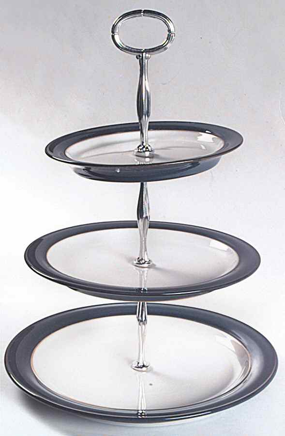 Boston 13 7/8"-14 1/4" 3-Tiered Serving Tray(DP,SP,BB) HC by Denby-Langley-1