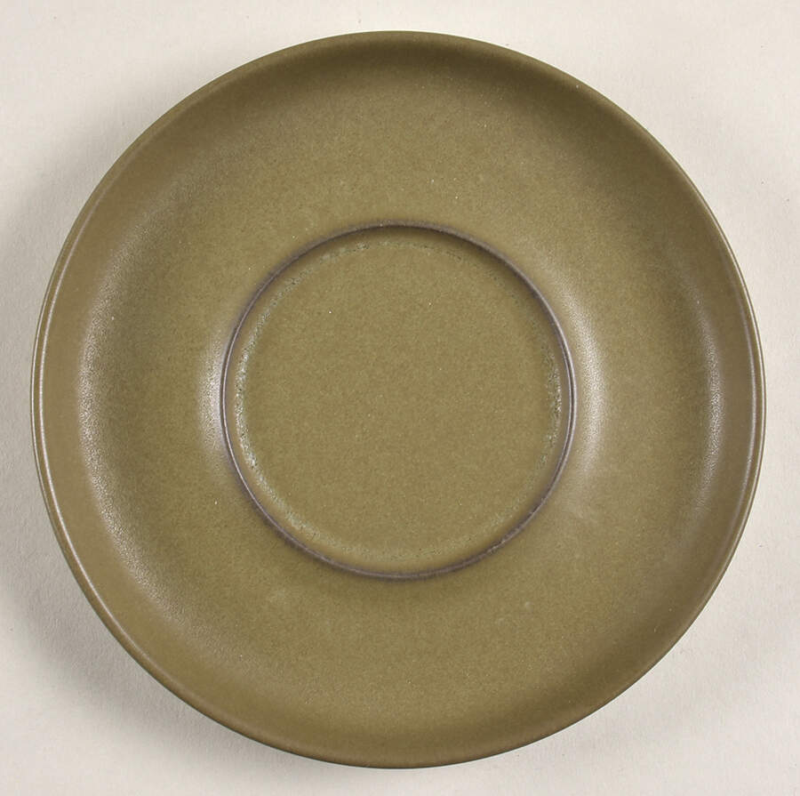 Camelot Dark Green (Older) Underplate for Round Gravy Boat by Denby-Langley-1