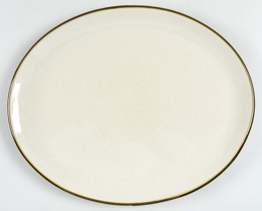 Camelot Dark Green (Older) 13" Oval Serving Platter by Denby-Langley-1