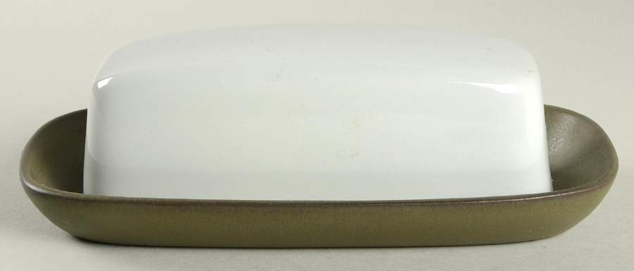 Camelot Dark Green (Older) 1/4 Lb Covered Butter by Denby-Langley-1
