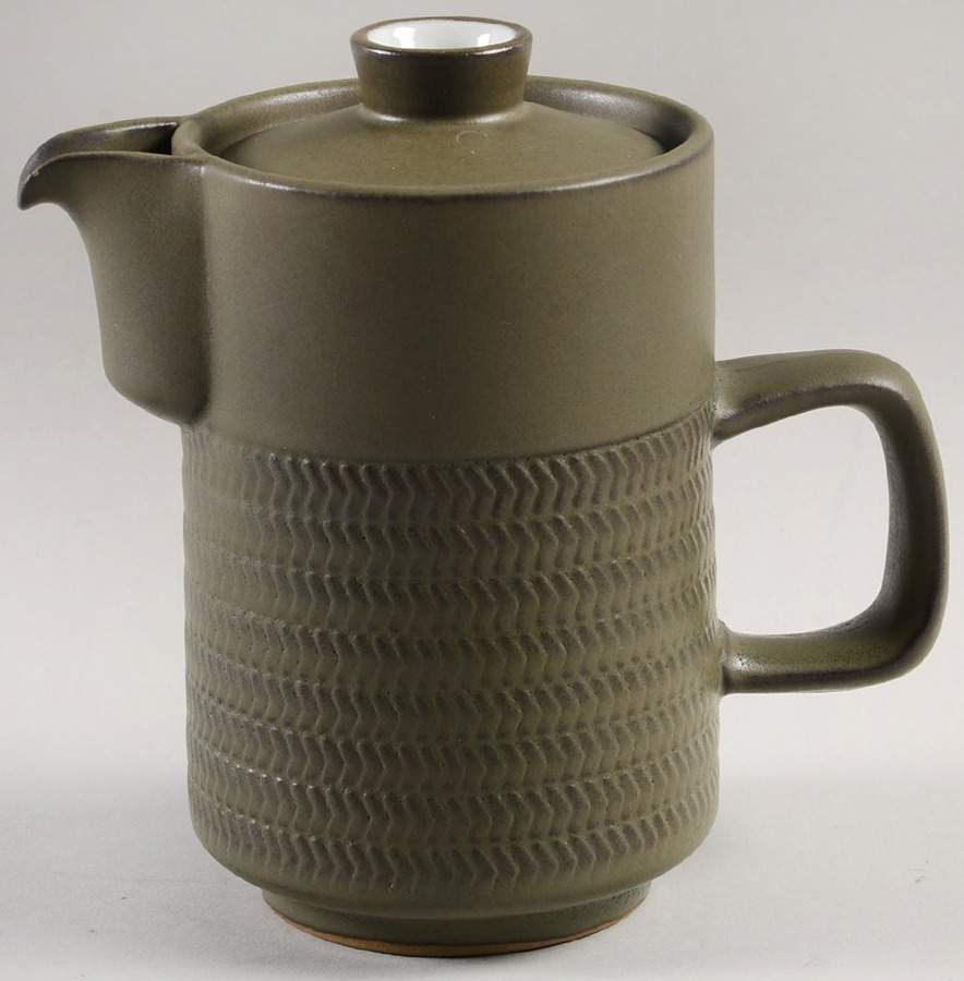 Camelot Dark Green (Older) Mini Coffee Pot & Lid by Denby-Langley-1
