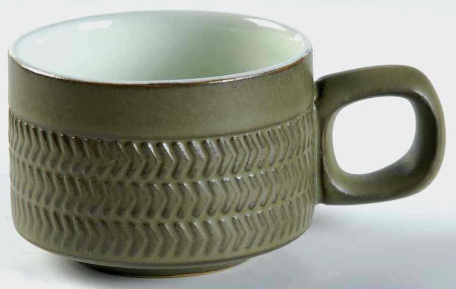 Camelot Dark Green (Older) Flat Demitasse Cup by Denby-Langley-1