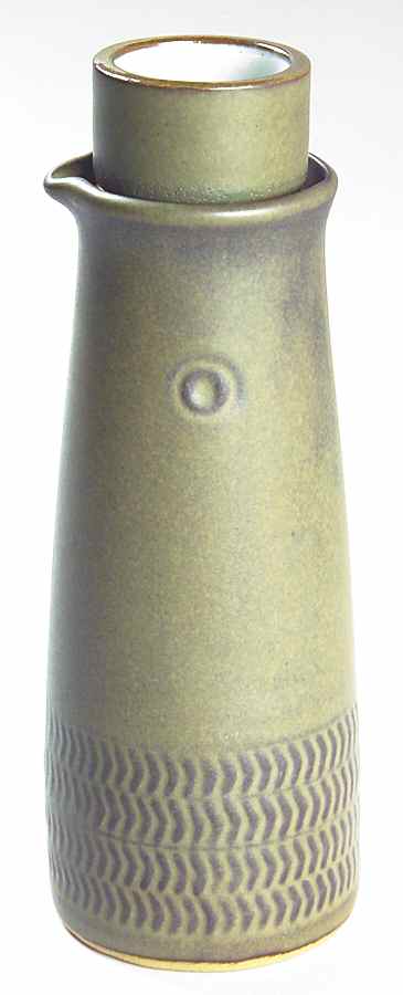 Camelot Dark Green (Older) Oil Cruet and Stopper by Denby-Langley-1