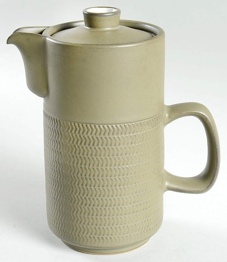 Camelot Dark Green (Older) Small Coffee Pot & Lid by Denby-Langley-1