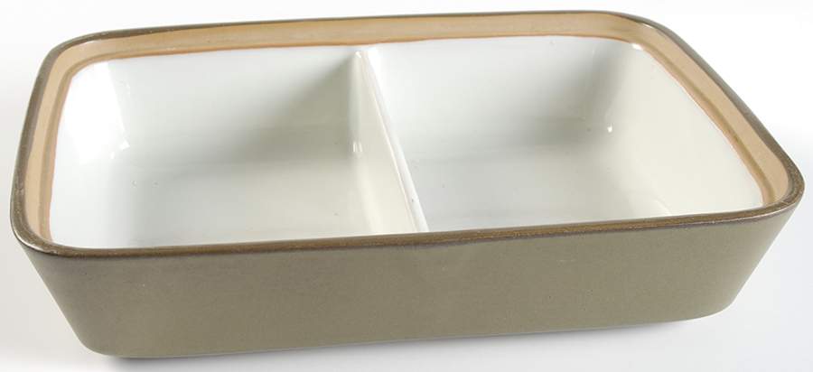 Camelot Dark Green (Older) Rectangular Vegetable Bowl No Lid by Denby-Langley-1