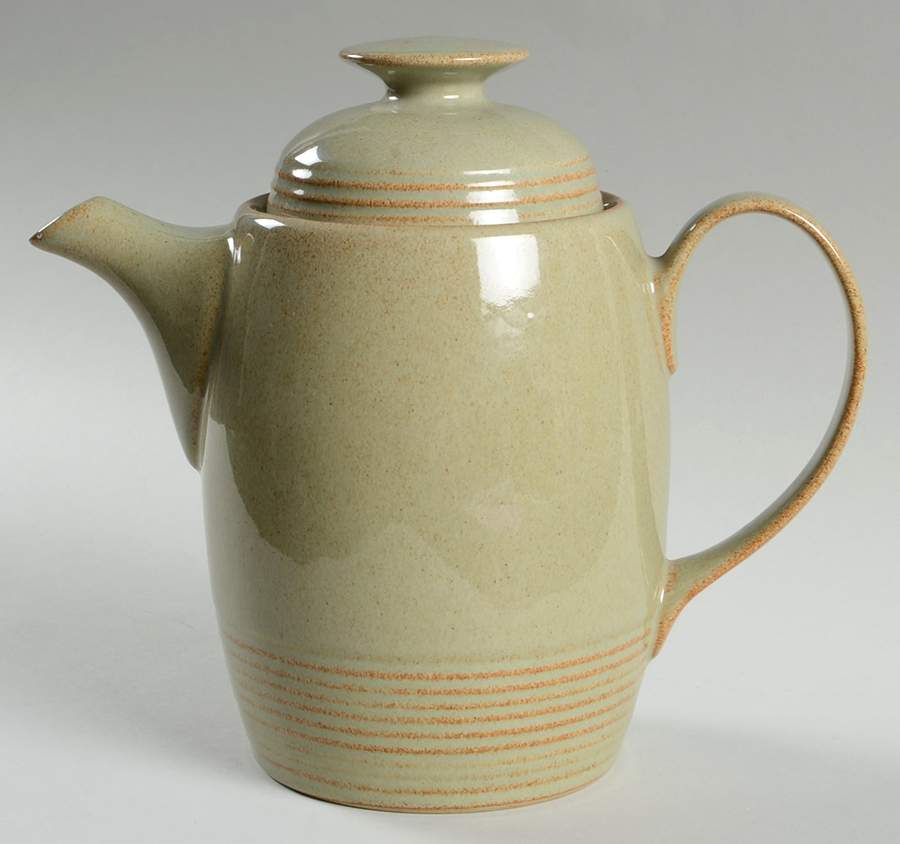 Camelot Light Green (Newer) Coffee Pot & Lid by Denby-Langley-1