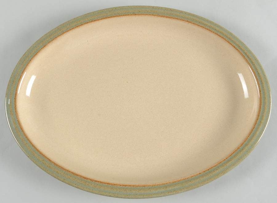 Camelot Light Green (Newer) 12" Oval Serving Platter by Denby-Langley-1