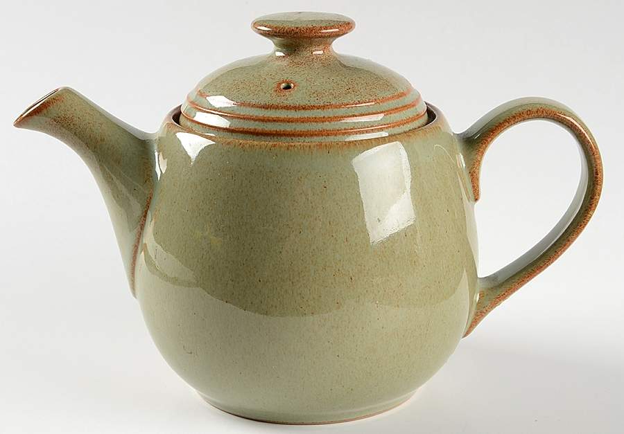 Camelot Light Green (Newer) Teapot & Lid by Denby-Langley-1