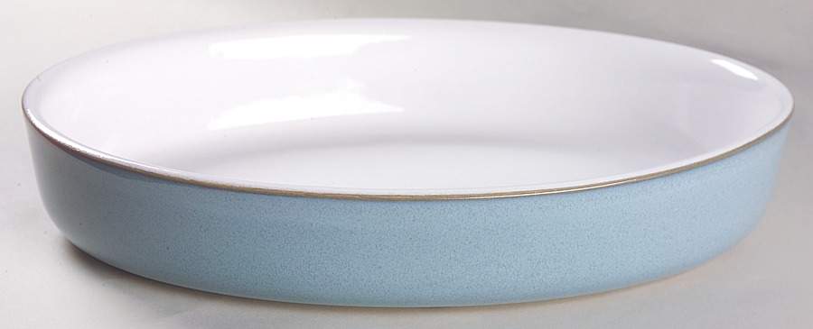Colonial Blue 11" Oval Baker by Denby-Langley-1