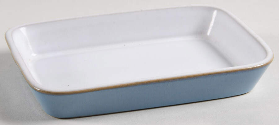 Colonial Blue Rectangular Butter No Lid by Denby-Langley-1
