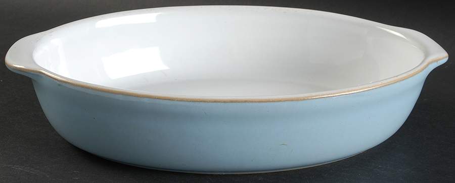 Colonial Blue 12" Oblong Baker by Denby-Langley-1