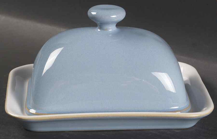 Colonial Blue Rectangular Covered Butter by Denby-Langley-1