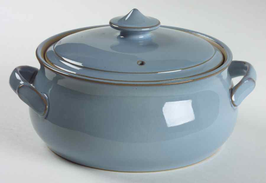 Colonial Blue 1.5 Qt Round Covered Casserole by Denby-Langley-1