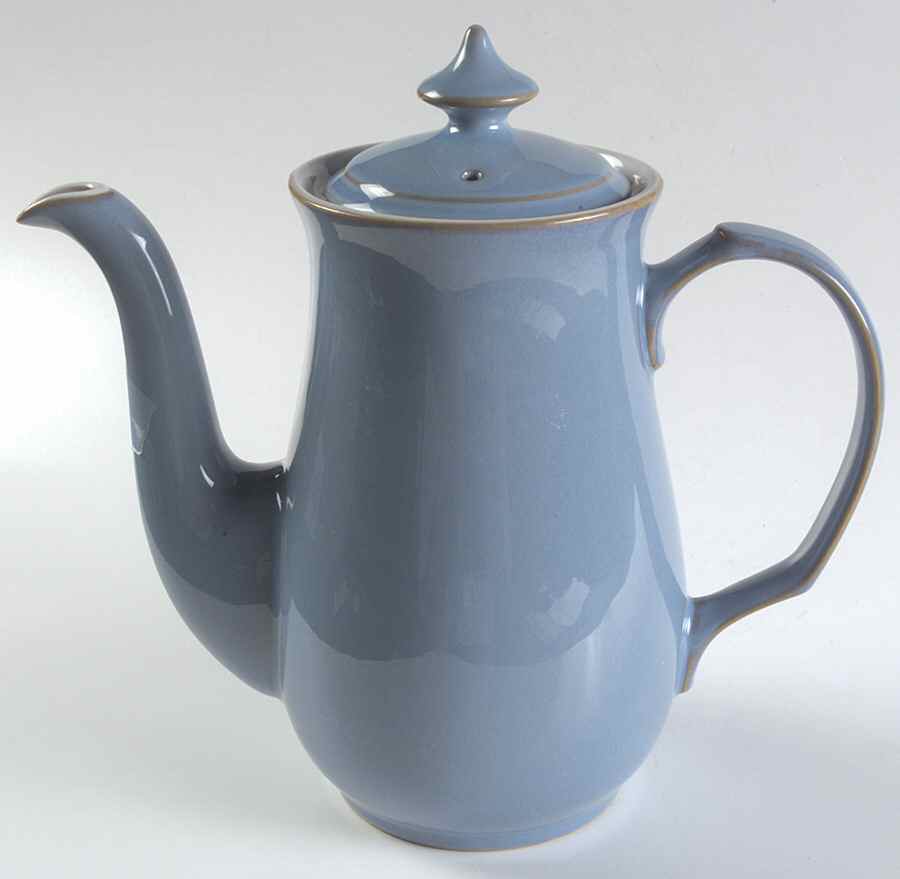 Colonial Blue Coffee Pot & Lid by Denby-Langley-1