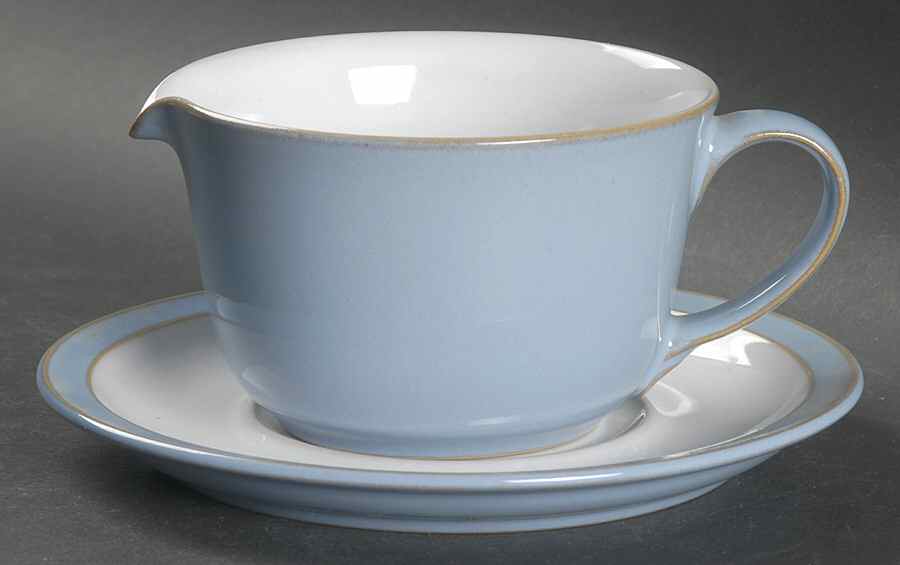 Colonial Blue Gravy Boat & Underplate by Denby-Langley-1