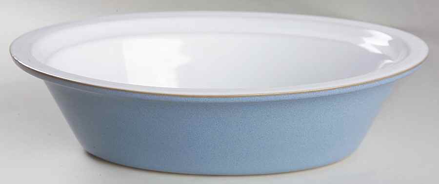 Colonial Blue Oval Pie Baker by Denby-Langley-1
