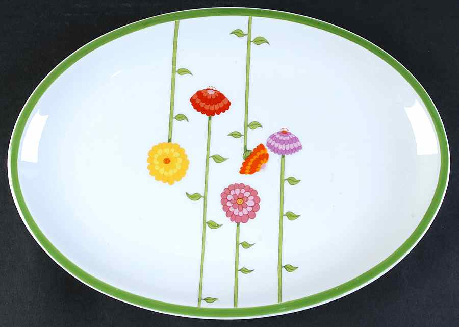 Contrariwise 13" Oval Serving Platter by Denby-Langley-1