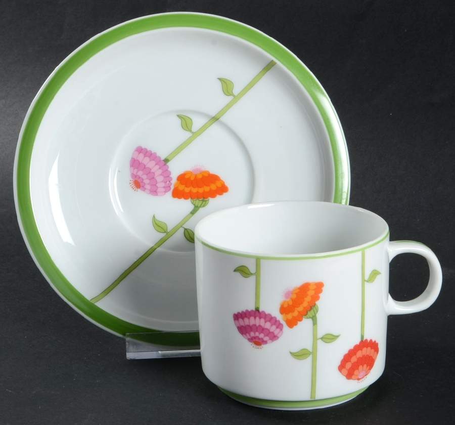 Contrariwise Flat Cup & Saucer Set by Denby-Langley-1