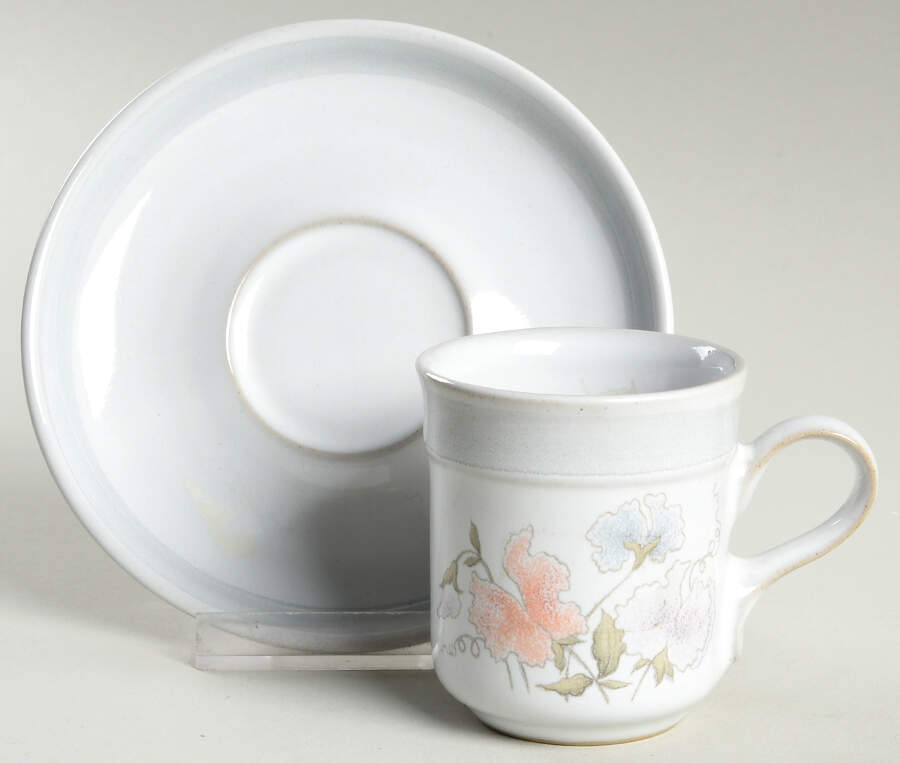 Dauphine Flat Demitasse Cup & Saucer Set by Denby-Langley-1