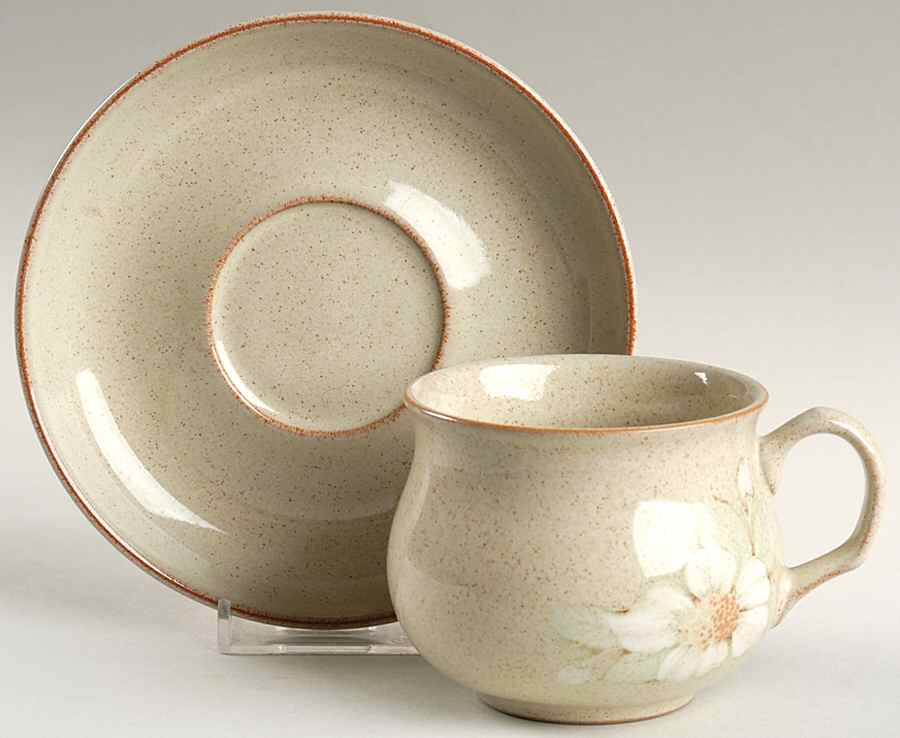 Daybreak Flat Cup & Saucer Set by Denby-Langley-1