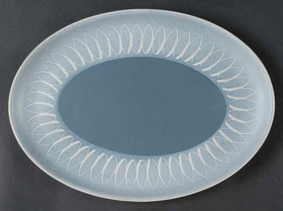 Echo Blue 12" Oval Serving Platter by Denby-Langley-1