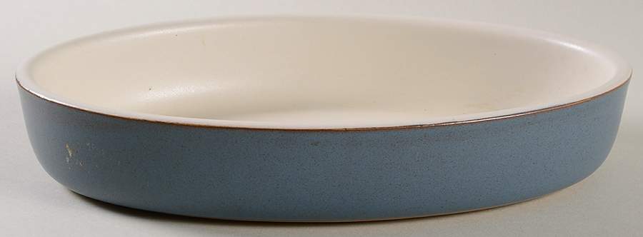 Echo Blue 10" Oval Vegetable Bowl by Denby-Langley-1