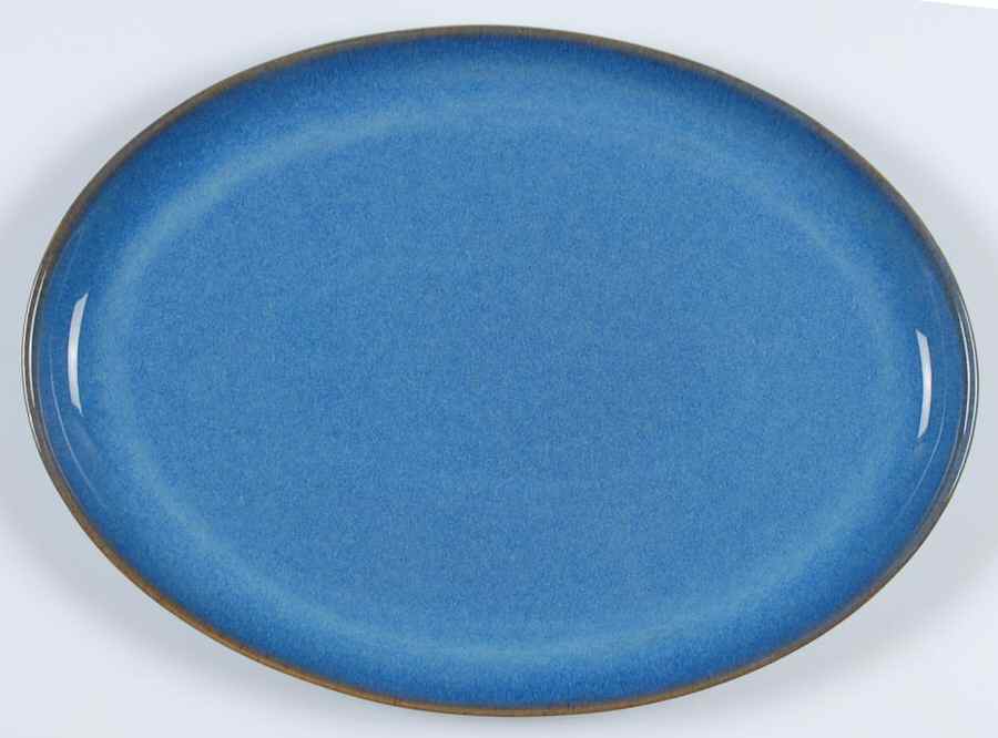 English Blue 12" Oval Serving Platter by Denby-Langley-1