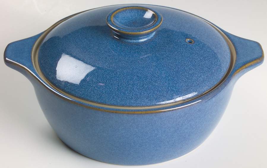 English Blue 1.75 Qt Round Covered Casserole by Denby-Langley-1