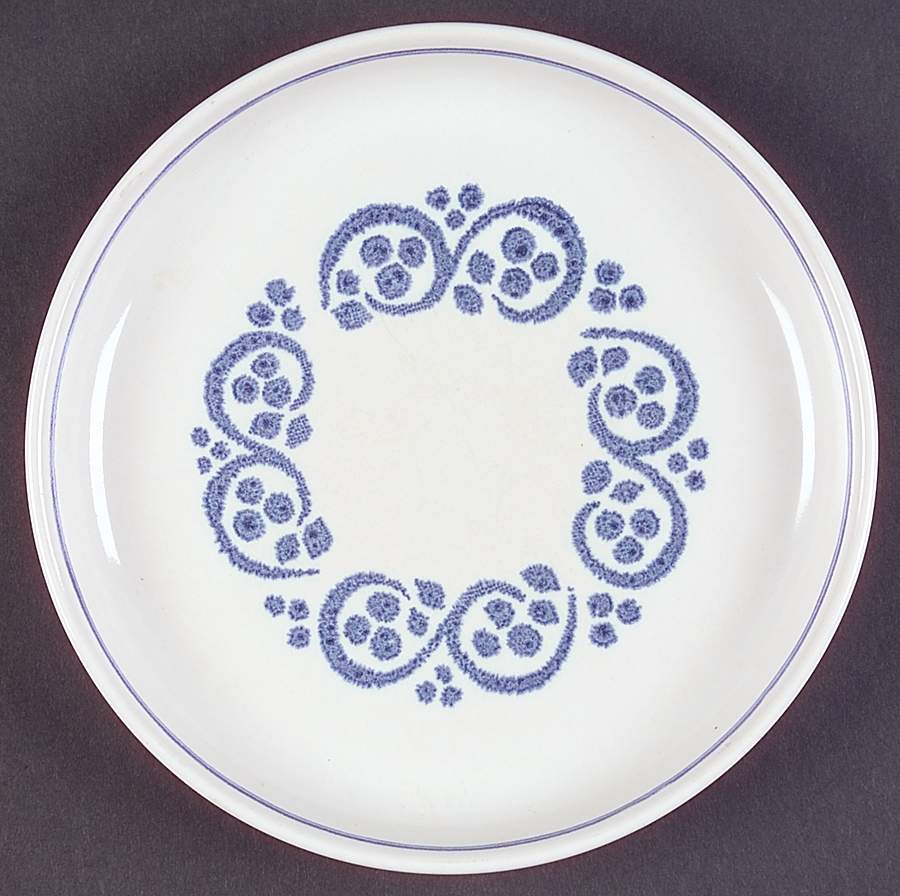 English Blue Bread & Butter Plate by Denby-Langley-1