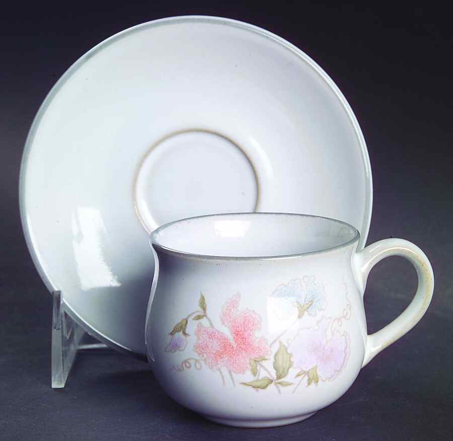 Encore Flat Demitasse Cup & Saucer Set by Denby-Langley-1