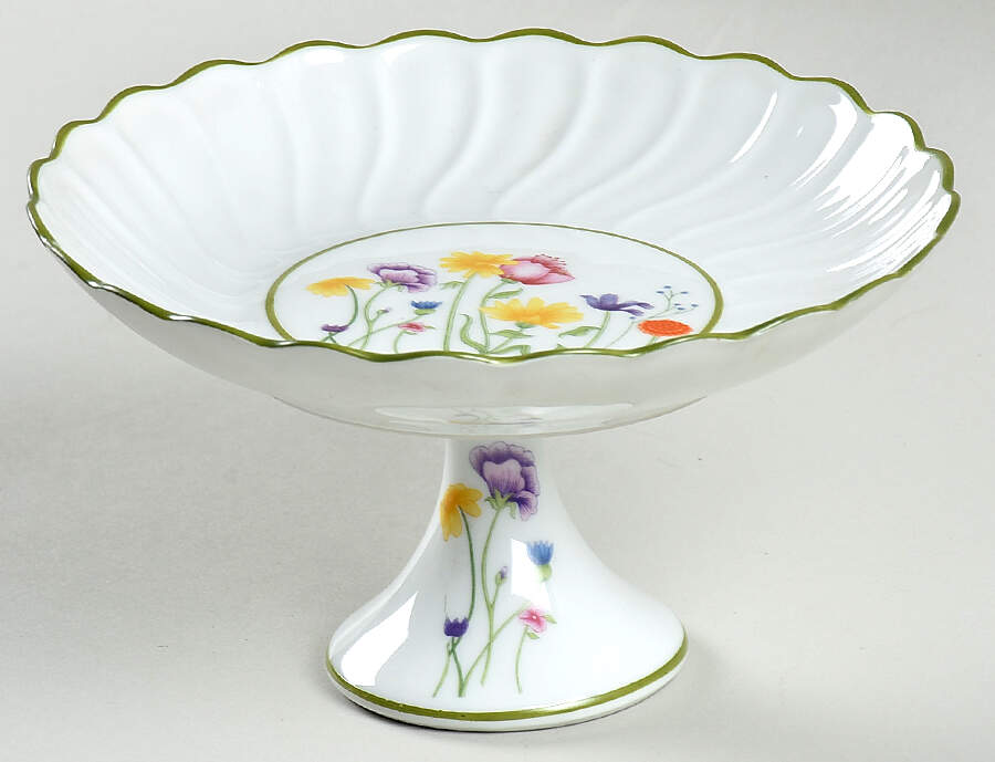 English Garden Round Compote (Height X Width) by Denby-Langley-1