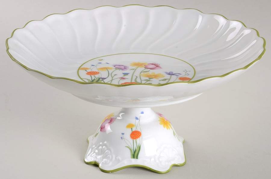 English Garden 8" Diameter Pedestal Cake Stand by Denby-Langley-1