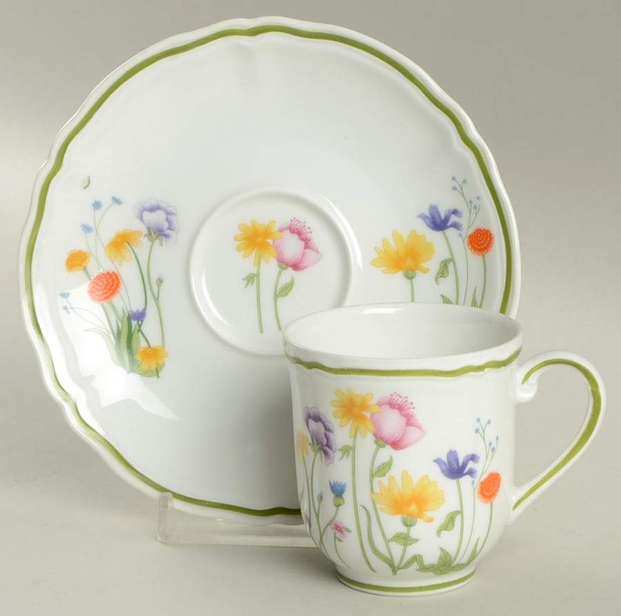 English Garden Flat Demitasse Cup & Saucer Set by Denby-Langley-1