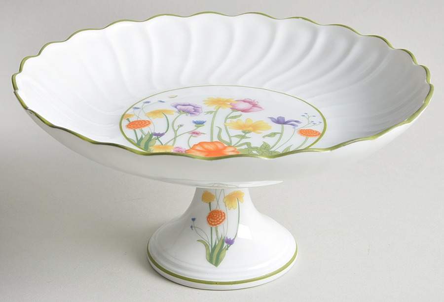 English Garden Round Compote (Height X Width) by Denby-Langley-1
