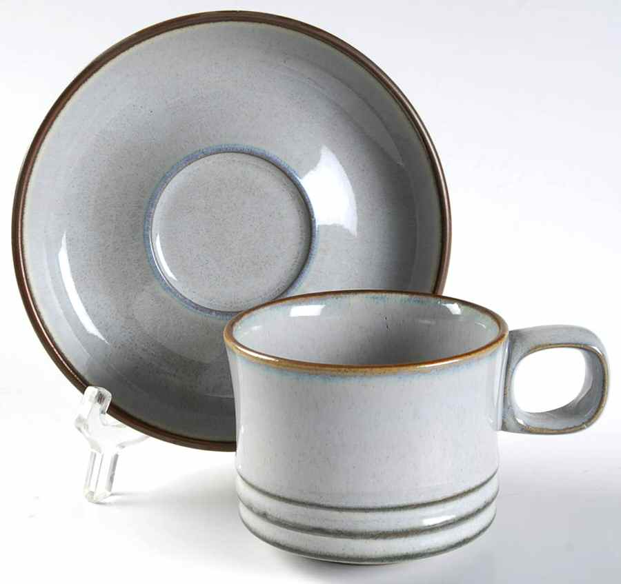 Fjord Flat Cup & Saucer Set by Denby-Langley-1