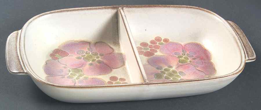 Gypsy 11" Oval Divided Vegetable Bowl by Denby-Langley-1