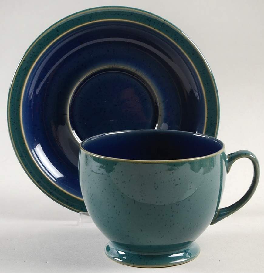 Harlequin Breakfast Cup & Saucer Set by Denby-Langley-1
